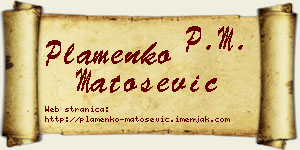 Plamenko Matošević vizit kartica